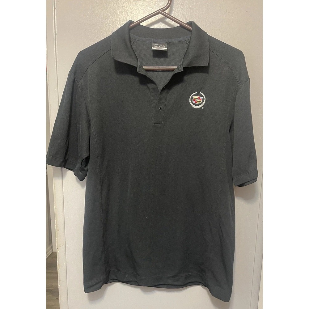 Nike  Golf polo Men's Size Medium Black With Cadillac Emblem And Nike Swoosh
